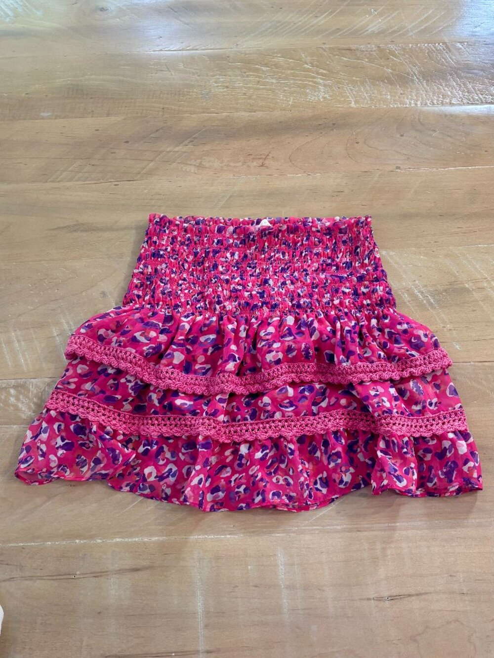Speckled Pink and Purple Tiered Skirt - Picture 1 of 2